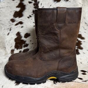 Herman Survivors Leather Waterproof Steel Toe Work Boots Men's 10‎ T1